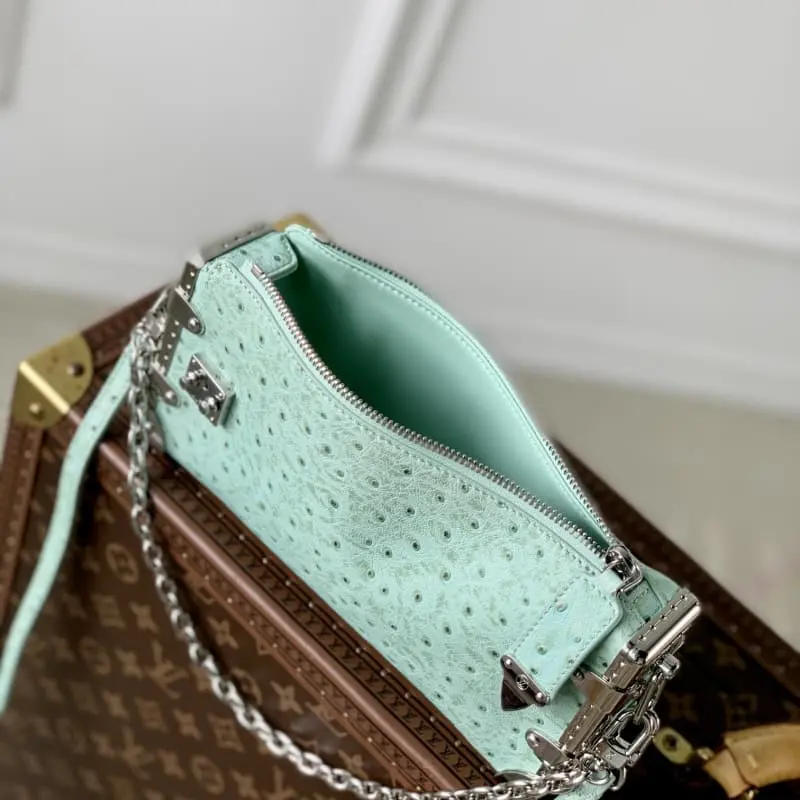 M25445 Fruit Green Ostrich Pattern 23x12x4cm High Quality Bags - Image 9