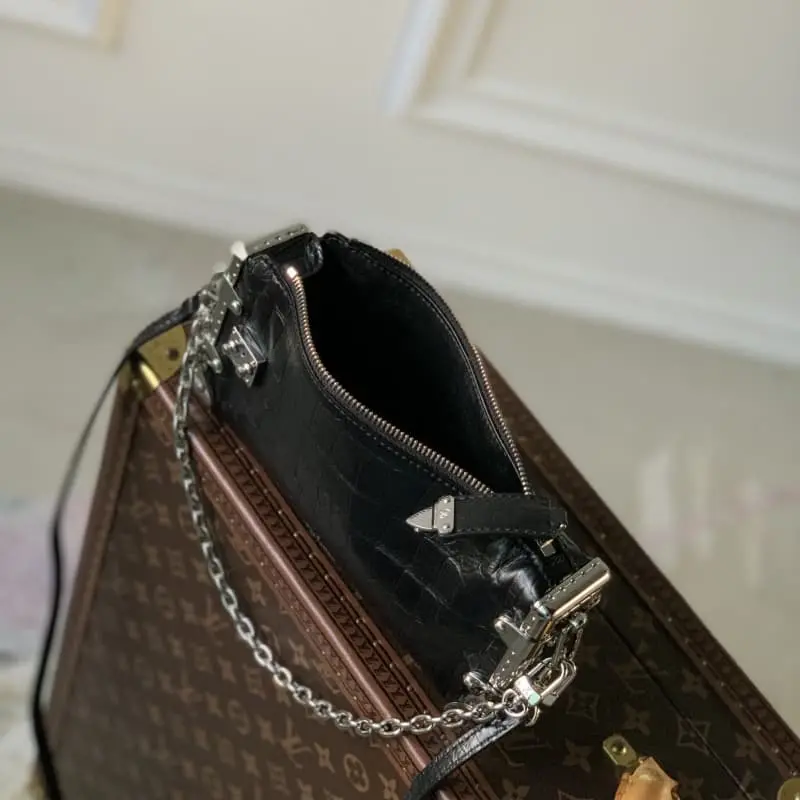 M25445 (Black (Crocodile Pattern) 23x12x4cm High Quality Bags - Image 9