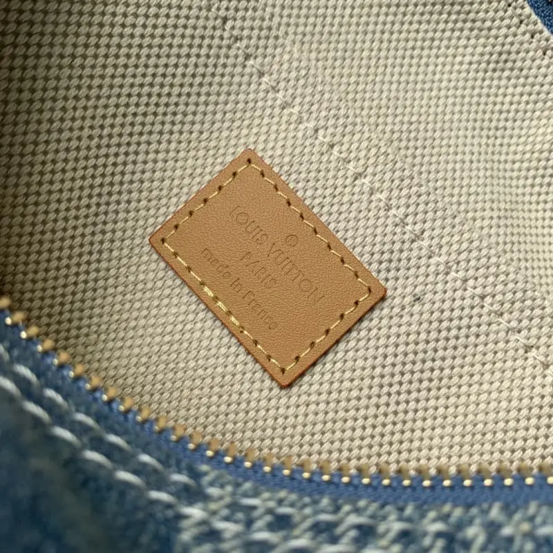 N40700 Blue Plaid 25x19x15cm High Quality Bags - Image 8