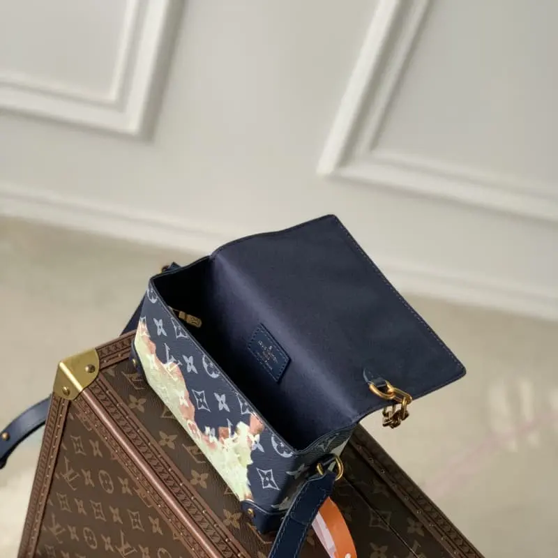 M81783 blue flower silk screen printing 18x11x6.5cm High Quality Bags - Image 8