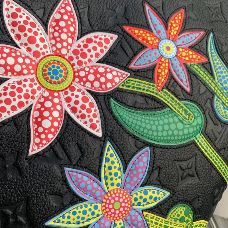 M46416 Black Flowers 35x27x14cm High Quality Bags - Image 8