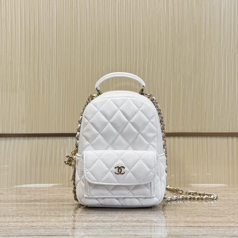 24c Small backpack white High Quality Bags