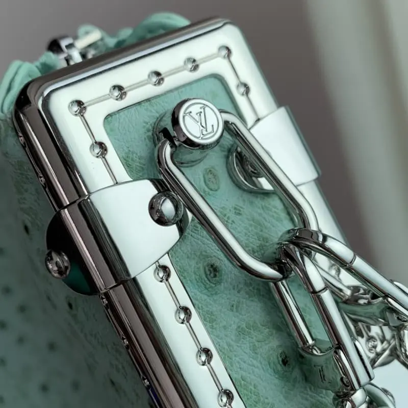 M25445 Fruit Green Ostrich Pattern 23x12x4cm High Quality Bags - Image 7