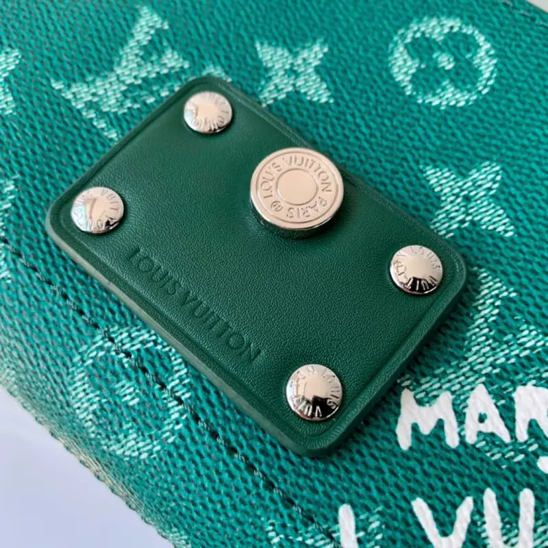 M12686 Green Flower 15x7x19cm High Quality Bags - Image 6