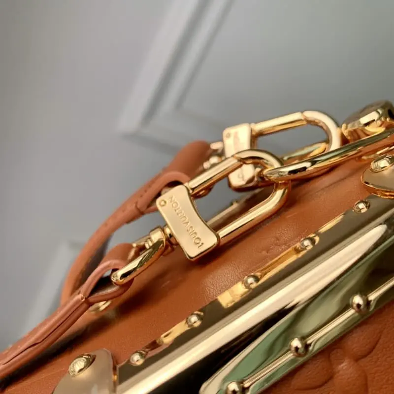 M21477 Golden Brown Full Leather 21x14x6cm High Quality Bags - Image 6