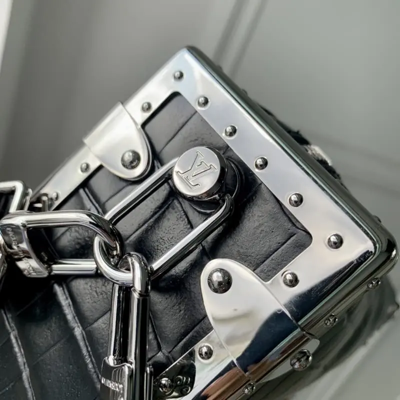 M21477 Black crocodile pattern 21x14x6cm High Quality Bags - Image 6