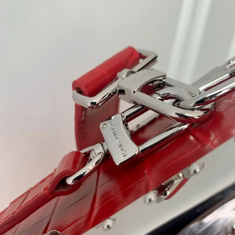 M21477 Red crocodile pattern 21x14x6cm High Quality Bags - Image 6