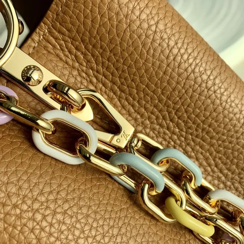 M21798 Brown gold buckle 27x18x9cm High Quality Bags - Image 6