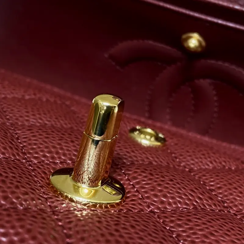 Medium 25cm Lichee Pattern Leather High Quality Bags - Image 6