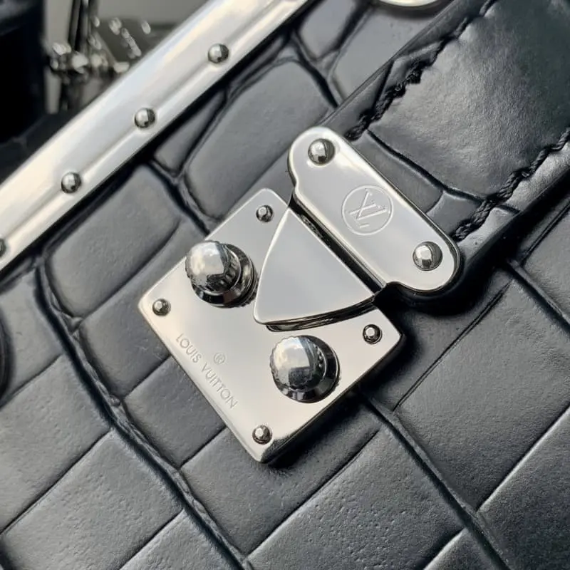 M21477 Black crocodile pattern 21x14x6cm High Quality Bags - Image 5