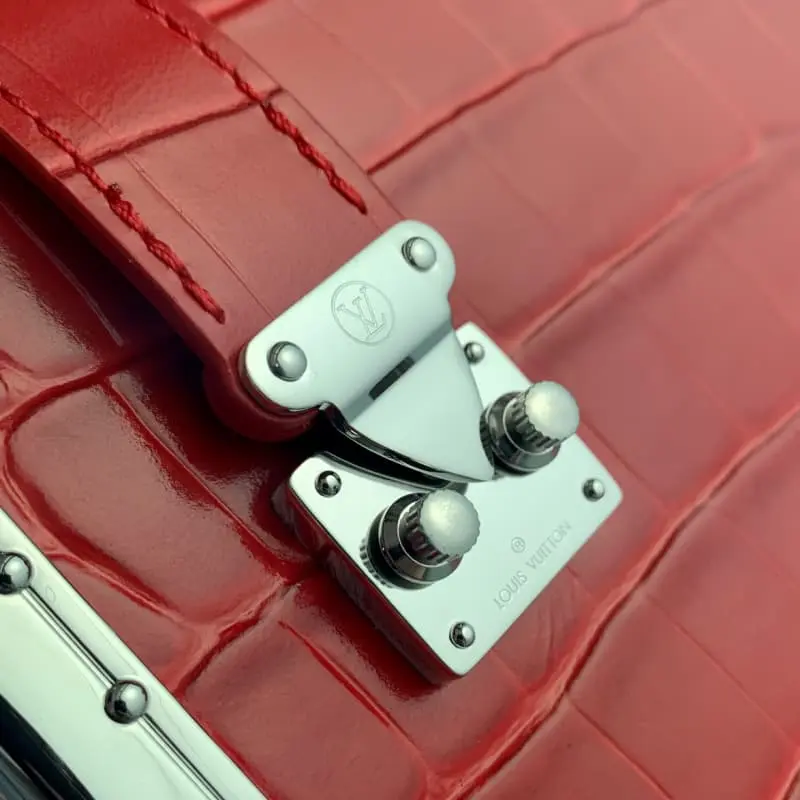 M21477 Red crocodile pattern 21x14x6cm High Quality Bags - Image 5