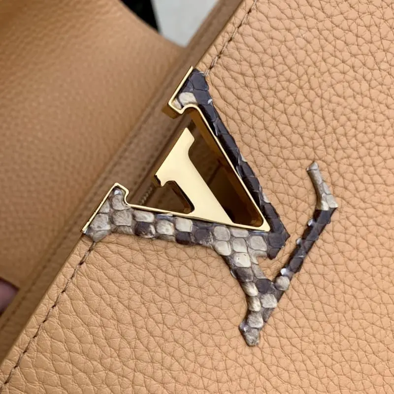 N80741 Tan with Python patternMedium 31.5x20x11cm High Quality Bags - Image 5