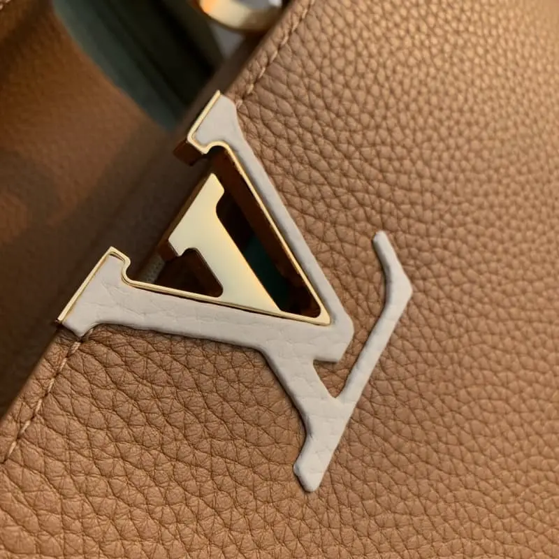 M21798 Brown gold buckle 27x18x9cm High Quality Bags - Image 5