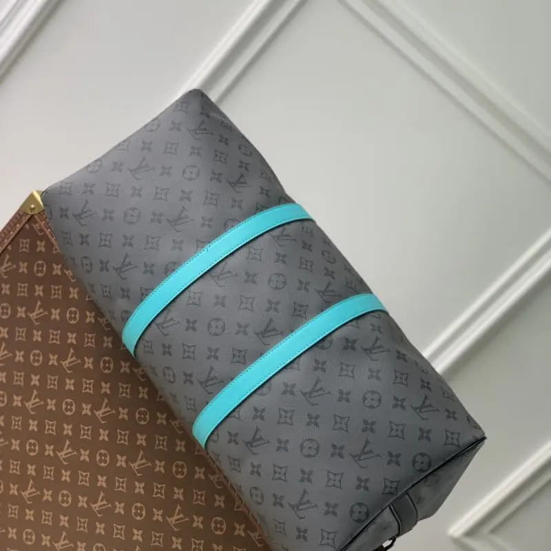 M11481 Silver Flower Light Blue 50 50x29x22cm High Quality Bags - Image 4