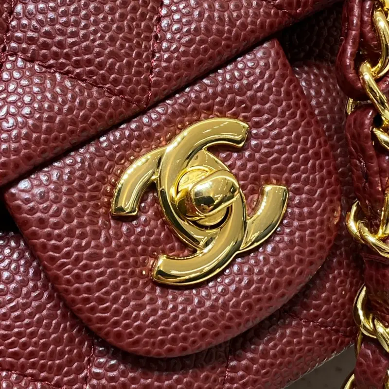 Medium 25cm Lichee Pattern Leather High Quality Bags - Image 4