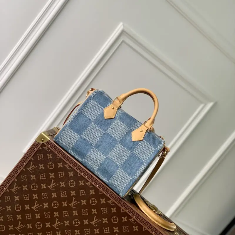 N40700 Blue Plaid 25x19x15cm High Quality Bags - Image 3