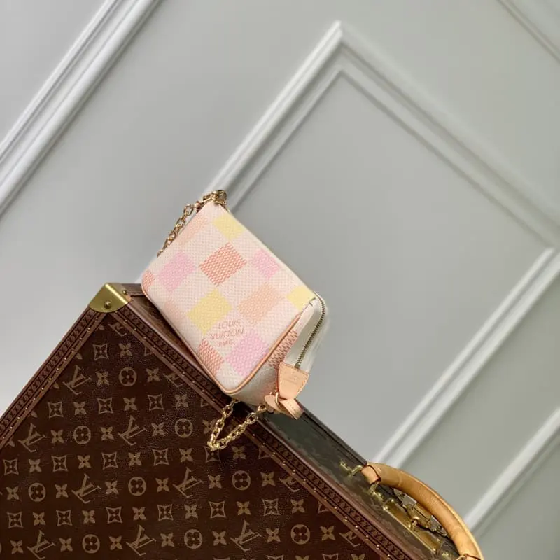 M40642 Pink (red check) 23.5x13.5x4cm High Quality Bags - Image 3