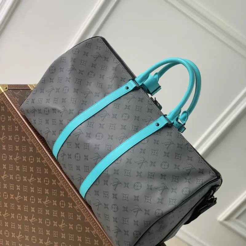 M11481 Silver Flower Light Blue 50 50x29x22cm High Quality Bags - Image 3