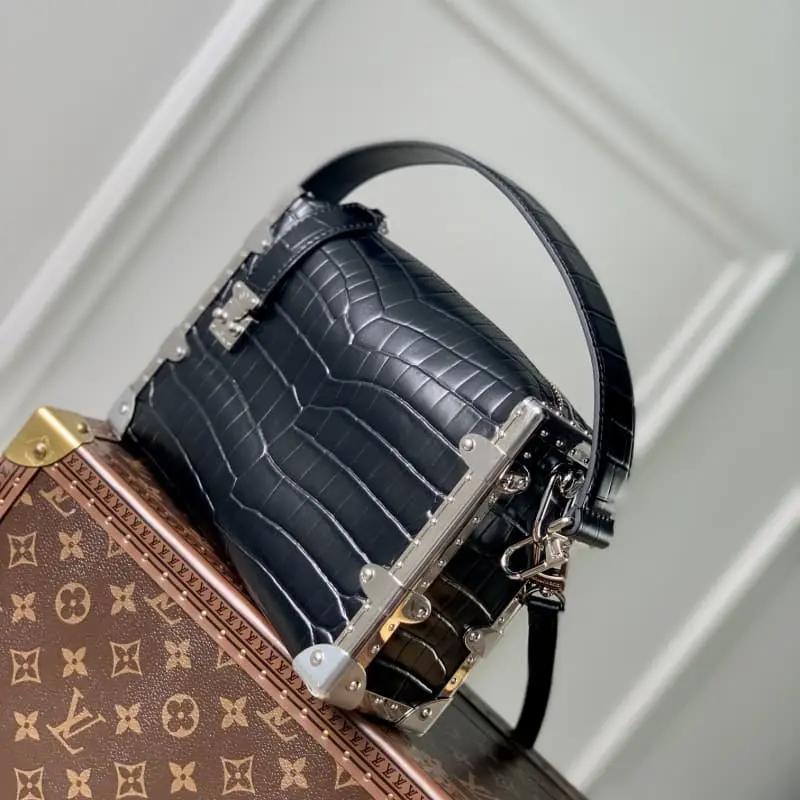 M21477 Black crocodile pattern 21x14x6cm High Quality Bags - Image 3