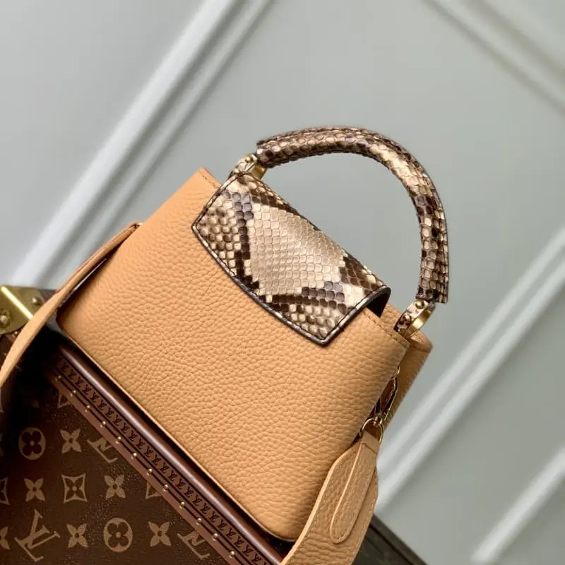 N80741 Tan with Python patternMini 21x14x9cm High Quality Bags - Image 2