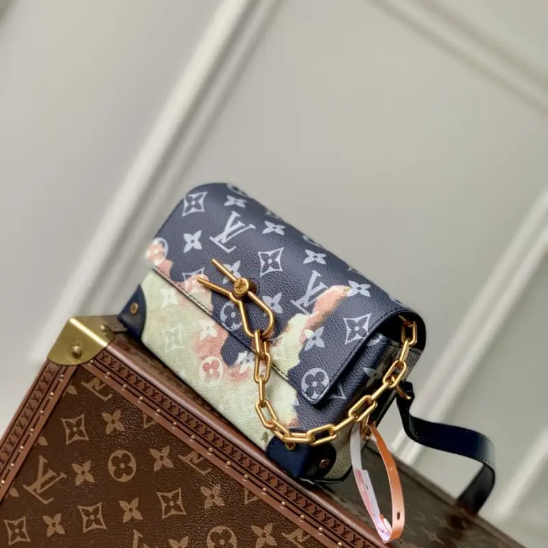 M81783 blue flower silk screen printing 18x11x6.5cm High Quality Bags - Image 2