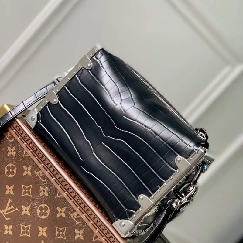 M21477 Black crocodile pattern 21x14x6cm High Quality Bags - Image 2