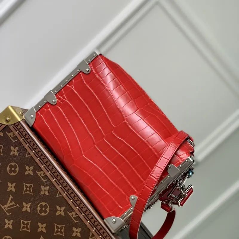 M21477 Red crocodile pattern 21x14x6cm High Quality Bags - Image 2