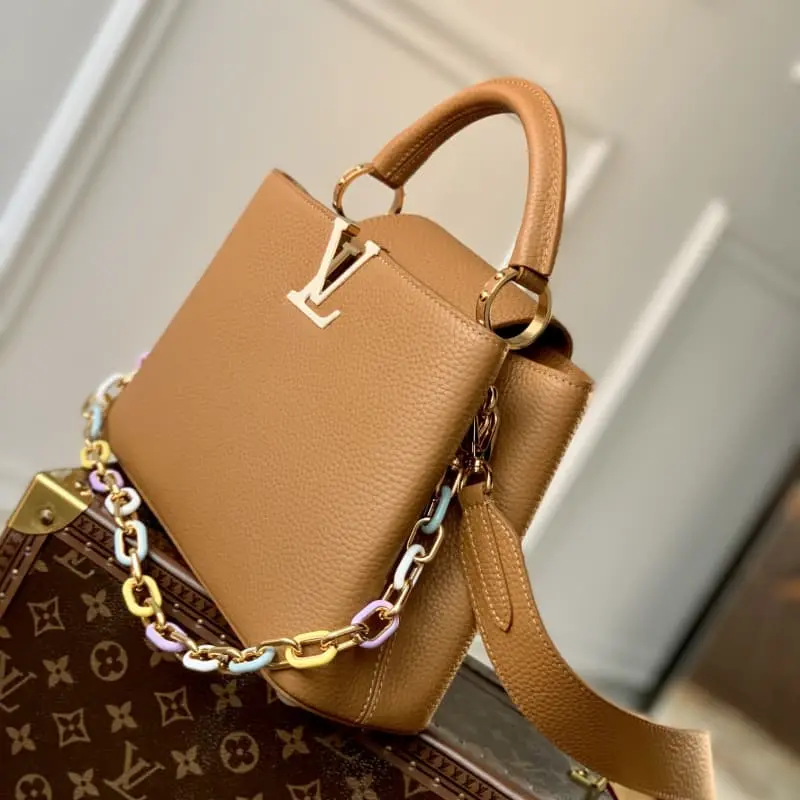 M21798 Brown gold buckle 27x18x9cm High Quality Bags - Image 2