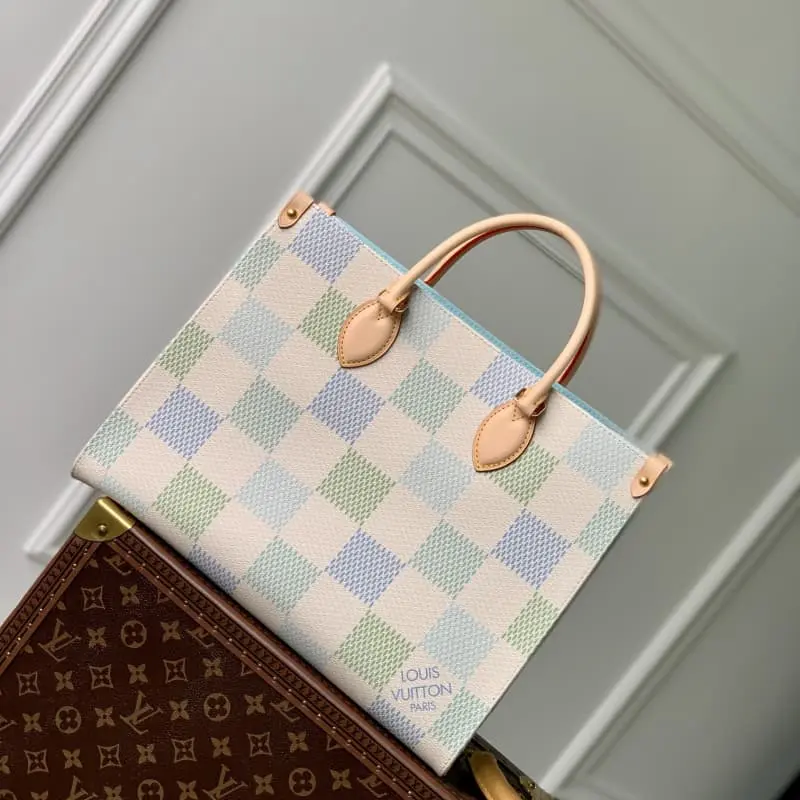 N40518 Blue Grid 35x27x14cm High Quality Bags