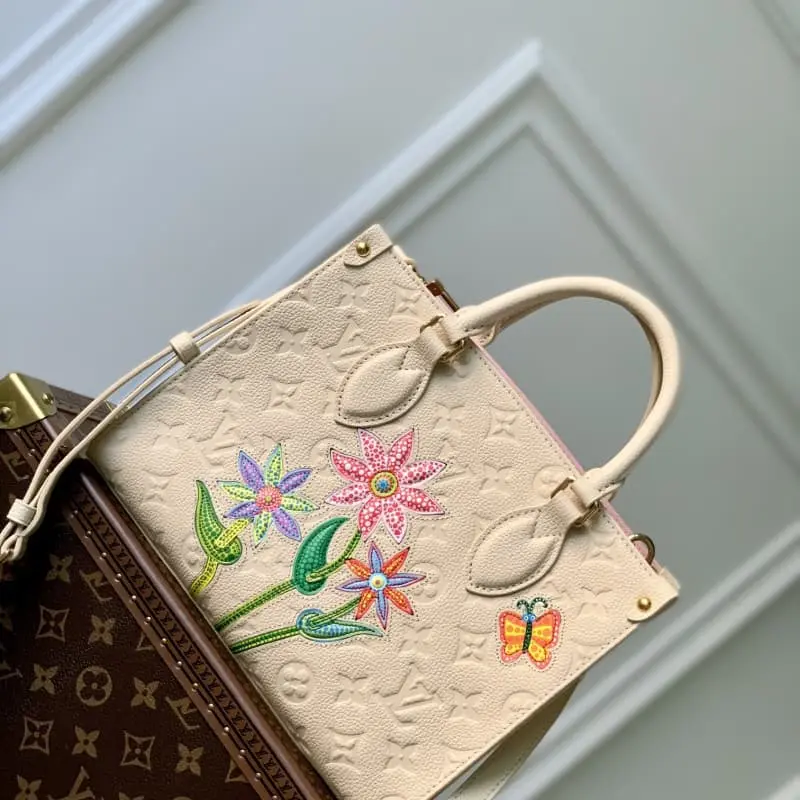M21732 Beige flowers 25x19x11.5cm High Quality Bags