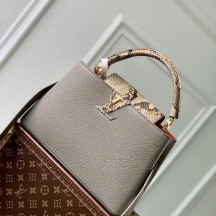 M82068 Light Brown Snake Pattern 31.5x20x11cm High Quality Bags