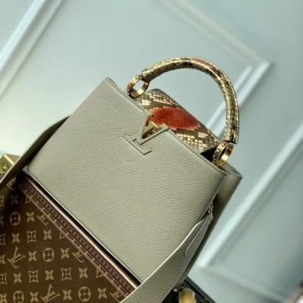 M81310 Khaki with python leather 27x18x9cm High Quality Bags