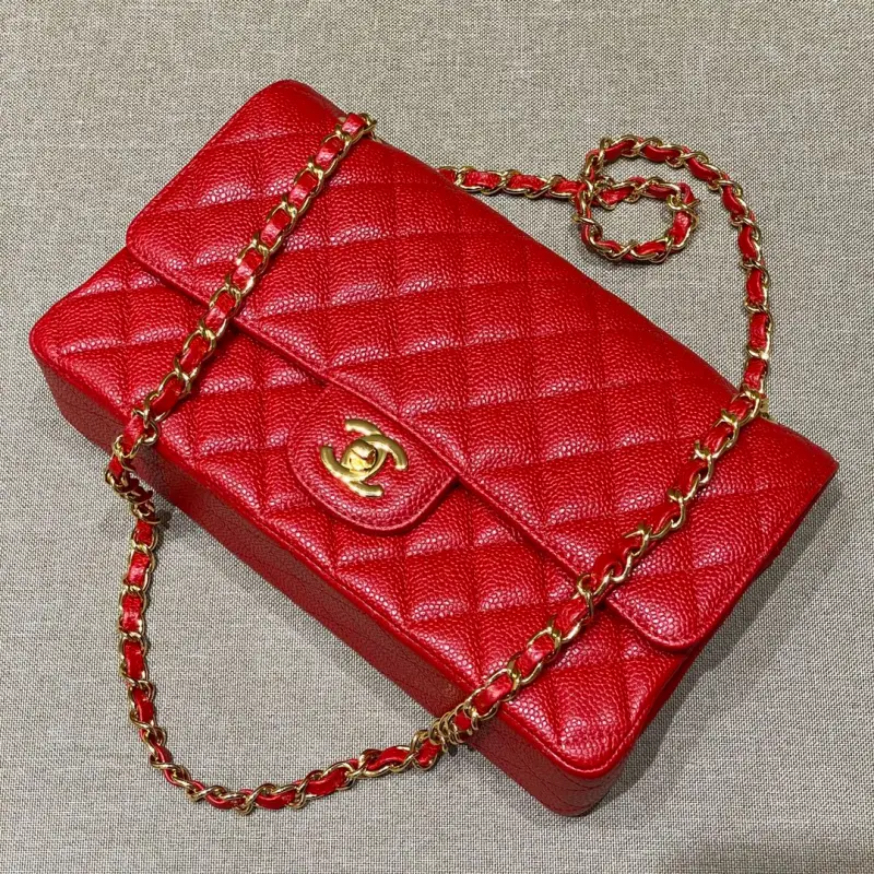 Medium 25cm Lychee Pattern Cowhide CM 3 High Quality Bags